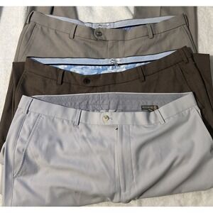 Peter Millar Men's Performance Golf Shorts Lot of 3 Size 40x32 Casual Khaki